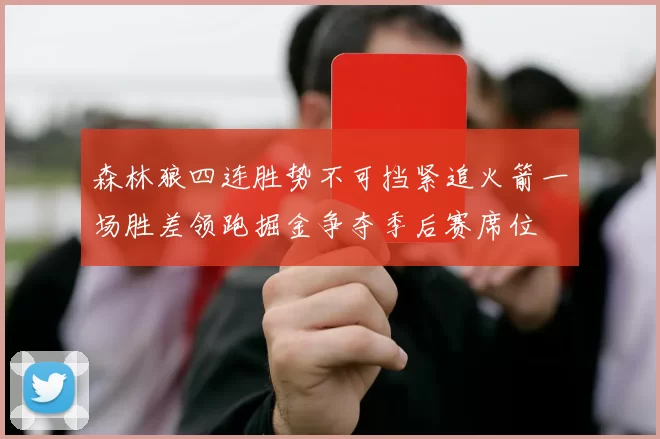 森林狼四连胜势不可挡紧追火箭一场胜差领跑掘金争夺季后赛席位